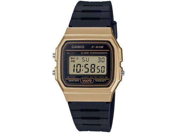 Relógio Unissex Casio Digital Esportivo Standard - F-91WM-9ADF Preto