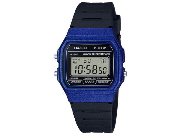 Relógio Unissex Casio Digital Esportivo Standard - F-91WM-2ADF Preto