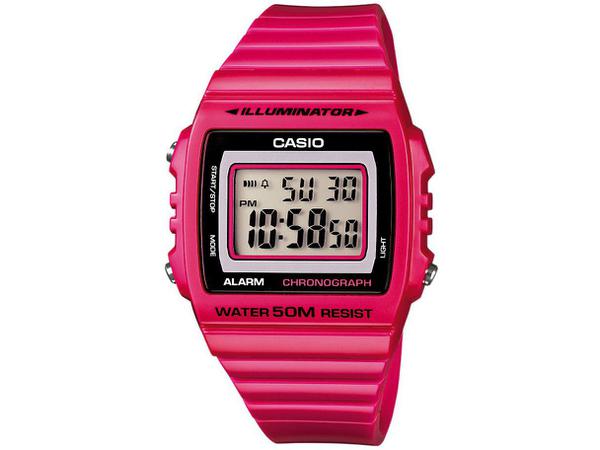 Relógio Unissex Casio Digital - Vintage W-215H-4AVDF Rosa