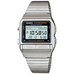 Relógio Unissex Casio Vintage Prata Data Bank DB-380-1DF