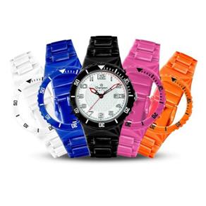 Relógio Unissex Champion Digital CP30119X - Troca Pulseira Kit 7 - Branco/Rosa/Azul
