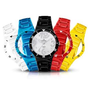 Relógio Unissex Champion Digital CP30182R - Troca Pulseira - Kit 7 - Branco/Amarelo