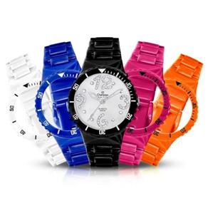 Relógio Unissex Champion Digital CP30182R - Troca Pulseira - Kit 2 - Branco/Laranja