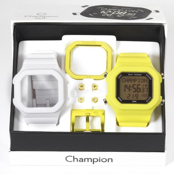 Relogio Unissex Champion Digital Cp40180x - Troca Pulseira - Branco/amarelo