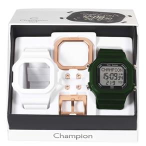 Relogio Unissex Champion Digital Cp40180x - Troca Pulseira - Branco/Verde