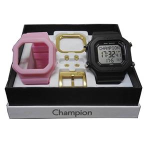 Relógio Unissex Champion Digital CP40180X - Troca Pulseira - Rosa/Preto