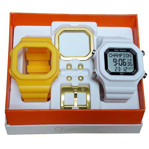 Relógio Unissex Champion Yot Branco/Amarelo Cp40180x - 93912