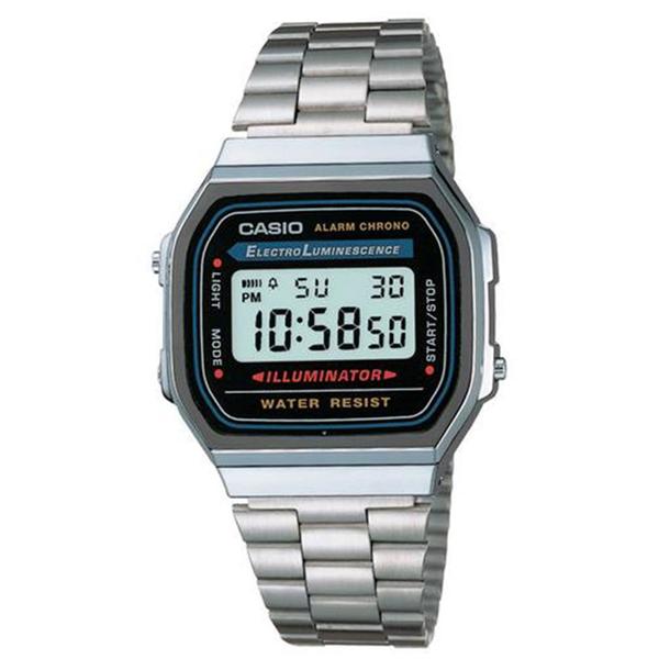 Relógio Unissex Digital Casio Vintage A168WA-1WDF - Prata - Casio