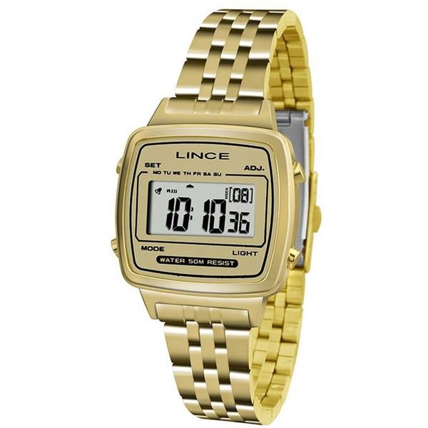 Relógio Unissex Dourado Lince 50m Ref SDPH041L-BCKX