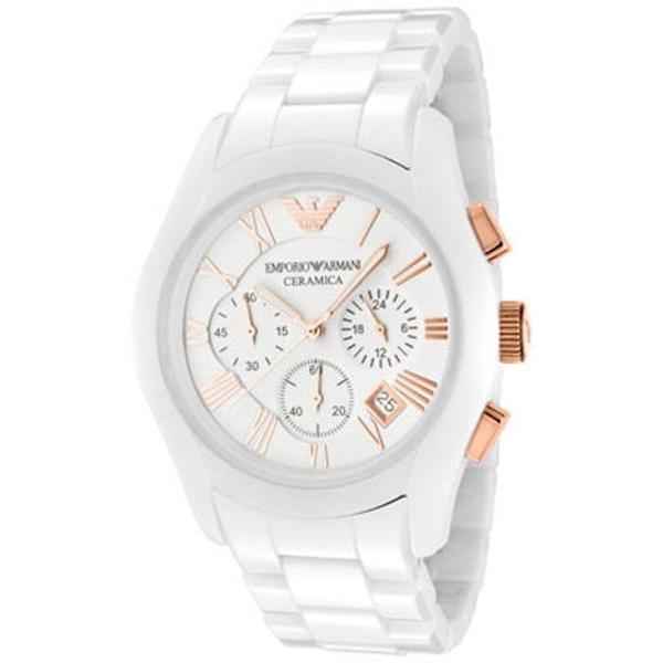 Relógio Unissex Emporio Armani AR1416 Ceramica Branco 43mm