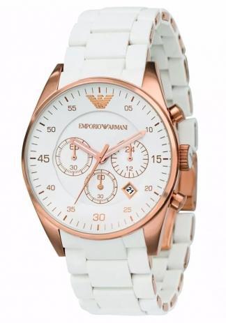 Relógio Unissex Emporio Armani Ar5919 Branco Rose 43mm - Empório Armani