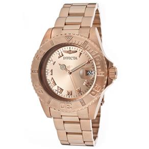 Relógio Unissex Invicta Pro Diver Diamond Rose - Modelo 12821 Folheado em Ouro Rosé 18K