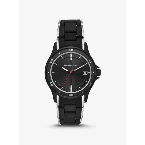 Relógio Unissex Michael Kors Modelo MK6662/8PN Preto Pulseira Silicone Diâmetro 40mm