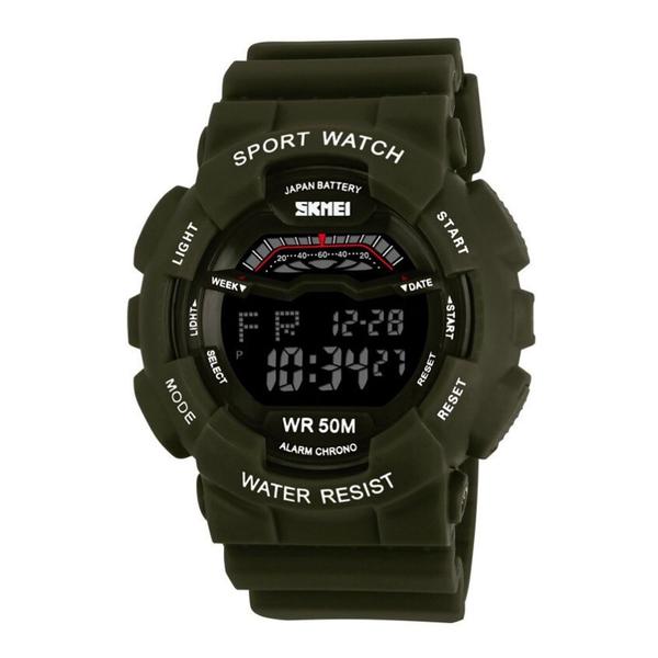 Relógio Unissex Skmei Digital Militar Esporte 1012 Verde