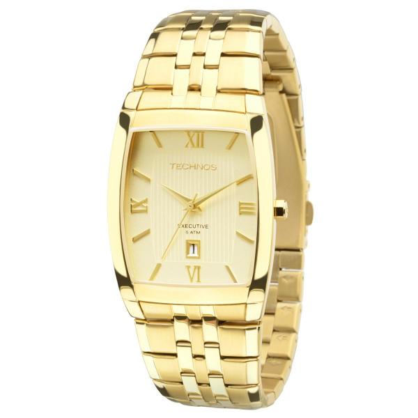 Relógio Unissex Technos Executive 1N12MP/4X 32mm Aço Dourado