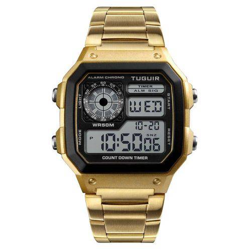 Relógio Unissex Tuguir Digital TG1335 Dourado