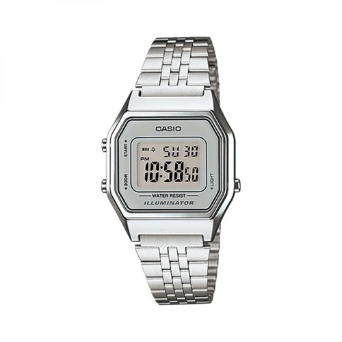 Relógio Unissex Vintage Digital Prata Casio LA680WA7DF