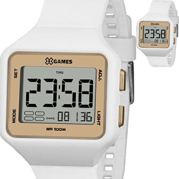 Relógio Unissex X Games Digital Branco com Rosê XLPPD038 BXBX - V