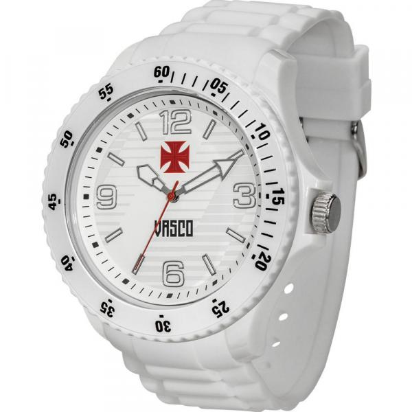 Relógio Vasco da Gama Masculino Branco VAS-002-1 Analógico 5 Atm Acrílico Tamanho Grande - Bel Watch