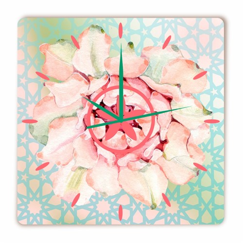 Relógio Vickttoria Vick Flor Vitória Quadrado Quadrado 30 X 30 Cm