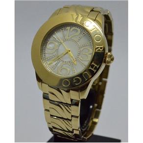 Relógio Victor Hugo Feminino Grande Dourado VH10131LSG/54M