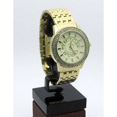 Relógio Victor Hugo Feminino Vh10101lsg 06m Dourado