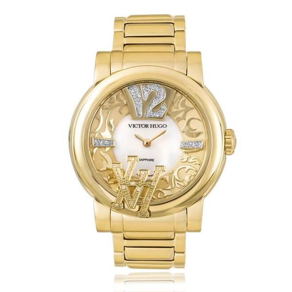 Relógio Victor Hugo Vh11128lsg/28M Diamonds Gold