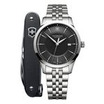 Relógio Victorinox Alliance Black Dial Bracelet Com Canivete