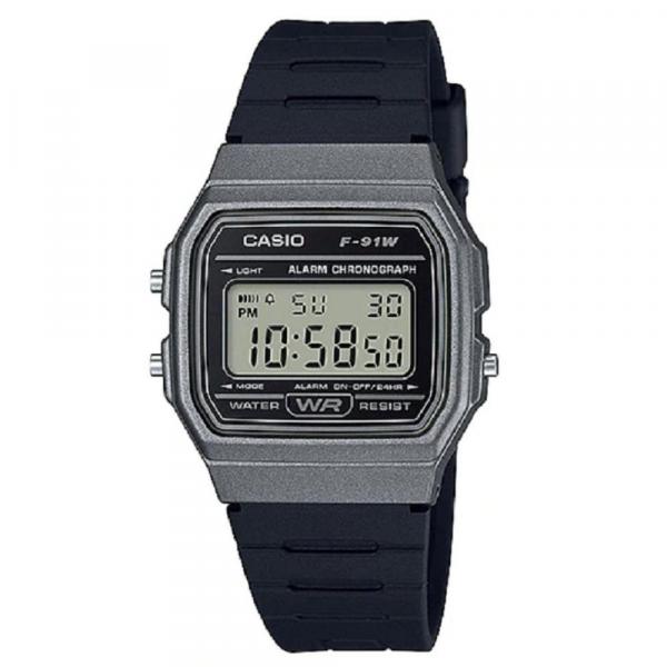 Relogio Vintage Casio Feminino Cinza Digital Quadrado F-91WM