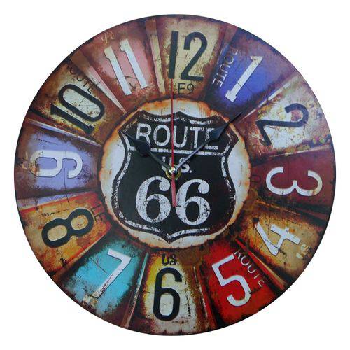 Relógio Vintage Route 66 30cm