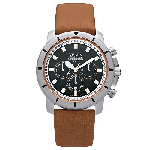 Relógio Vivara Masculino Couro Marrom - Ds13105r1d-1