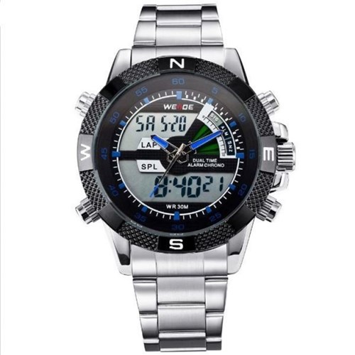 Relógio Weide Anadigi Wh-1104 Azul