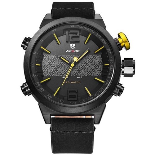 Relógio Weide Anadigi Wh-6101 Amarelo