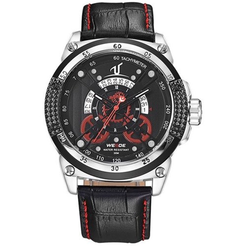 Relógio Weide Analógico Uv-1605 Vermelho