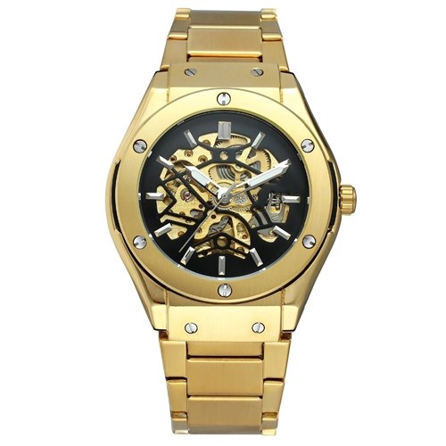 Relógio Winner Automatic Style (Dourado com Preto)