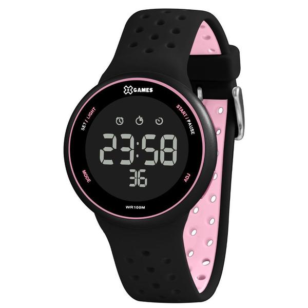 RELOGIO X-GAMES FEMININO PRETO e ROSA Ref:XFPPD096 PXPX - Orient