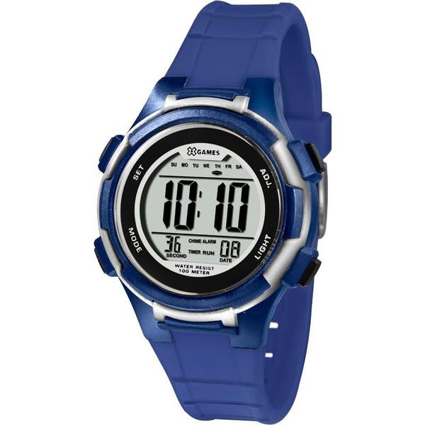 Relógio X-Games Infantil Azul XKPPD035BXDX Digital 10 Atm Acrílico Tamanho Médio