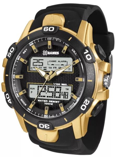 Relogio X-games Masculino Anadigi Xmppa217 Dourado