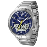 Relógio X-games Masculino Anadigi Xmssa007 Dxsx Azul Aço