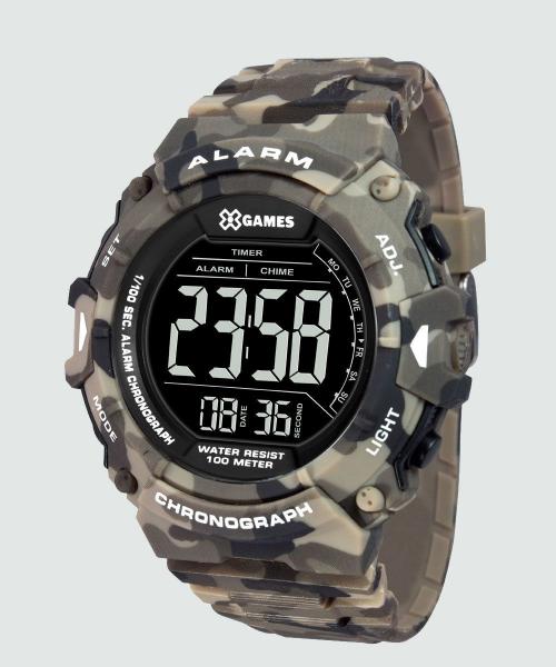 Relogio X Games Masculino Camuflado Digital XMPPD488