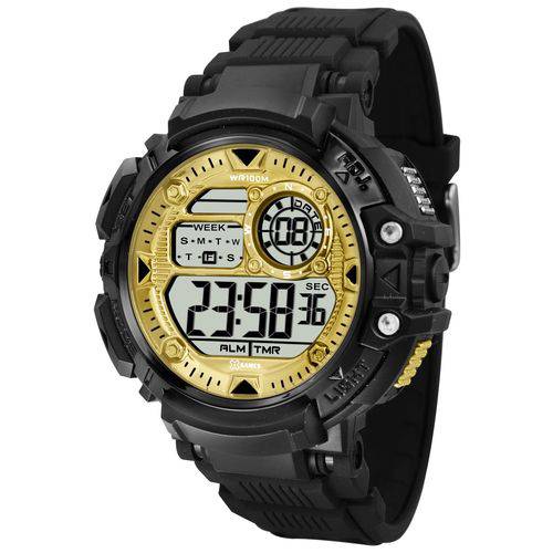 Relógio X-games Masculino Digital Xmppd476 Preto Dourado