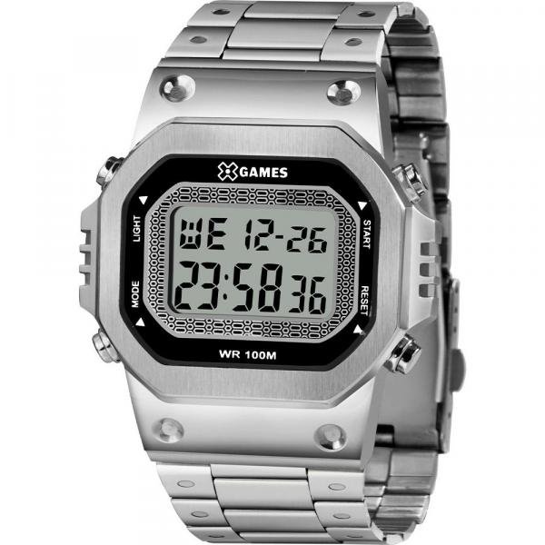 Relógio X-Games Masculino Prata XGSSD001BXSX Digital 10 Atm Cristal Mineral Tamanho Médio