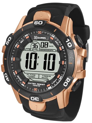 Relógio X-games Masculino Preto com Bronze Xmppd413 Bxpx