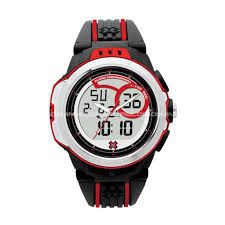 Relogio X-Games Masculino Preto Vermelho e Branco XMPPA030BVPV