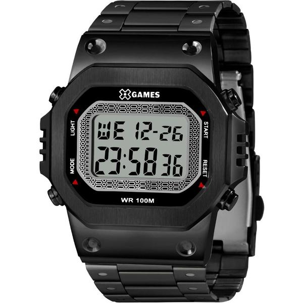 Relógio X-Games Masculino Preto XGNSD001BXPX Digital 10 Atm Cristal Mineral Tamanho Médio