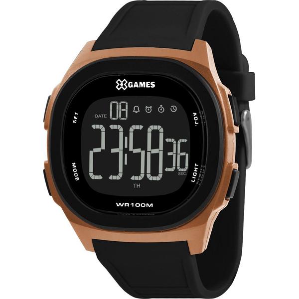 Relógio X-Games Masculino Preto XGPPD126PXPX Digital 10 Atm Acrílico Tamanho Médio