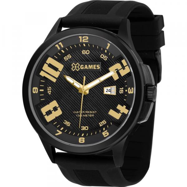 Relógio X-Games Masculino Preto XMNP1003P2PX Analógico 10 Atm Cristal Mineral Tamanho Grande