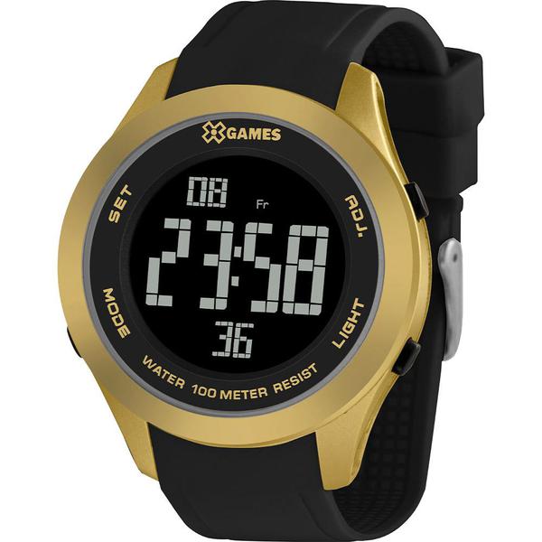 Relógio X-Games Masculino Preto XMPPD602PXPX Digital 10 Atm Acrílico Tamanho Médio