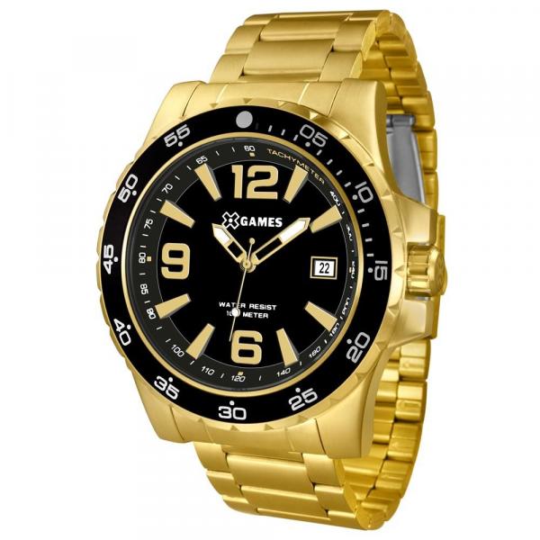 Relógio X Games Masculino Ref: Xmgs1027 P2kx Big Case Dourado