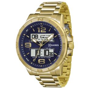 Relógio X-games Masculino Xmgsa003 D2kx Dourado Azul